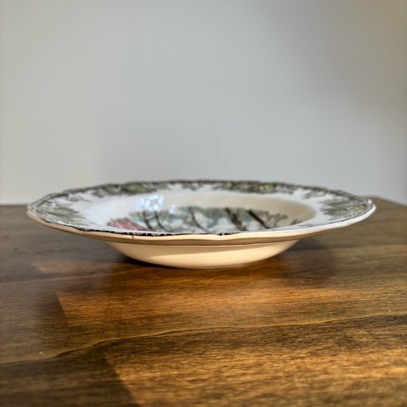 Johnson Brothers Friendly Village 4 Rimmed Soup Bowls Willow by the Brook 8" - Picture 7 of 7